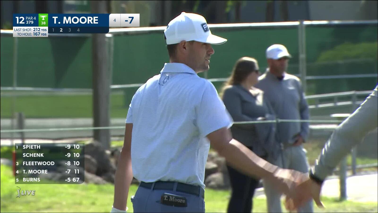 Taylor Moore | 2023 Valspar | Round 4 | 12th hole | Shot 2