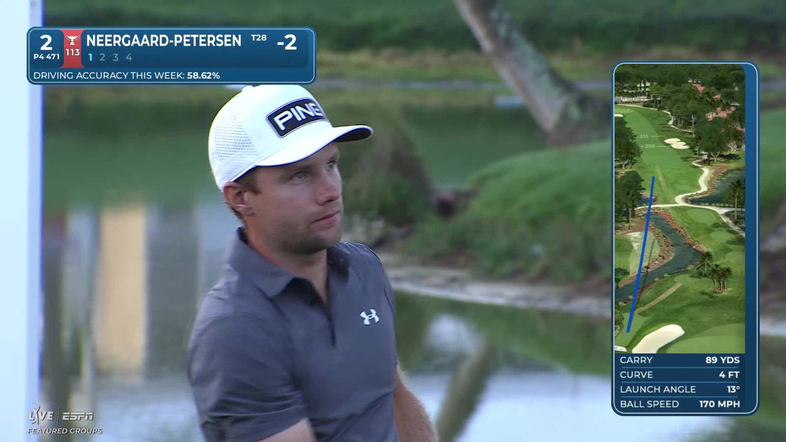 Rasmus Neergaard-Petersen | Round 3 | 2nd hole | Shot 1 | 2026 Cognizant Classic