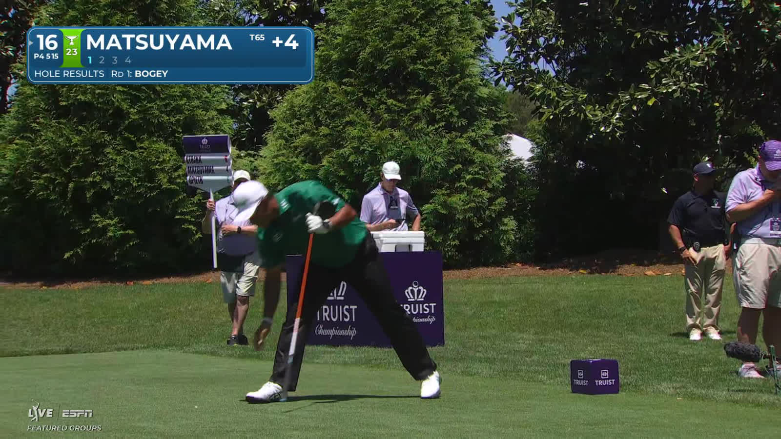 Hideki Matsuyama | Round 2 | 16th hole | Shot 1 | 2026 Truist Championship