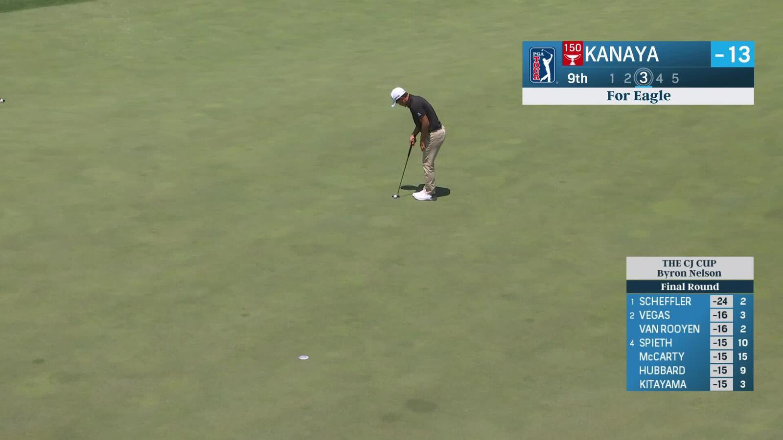 Takumi Kanaya | Round 4 | 9th hole | Shot 3 | 2025 THE CJ CUP