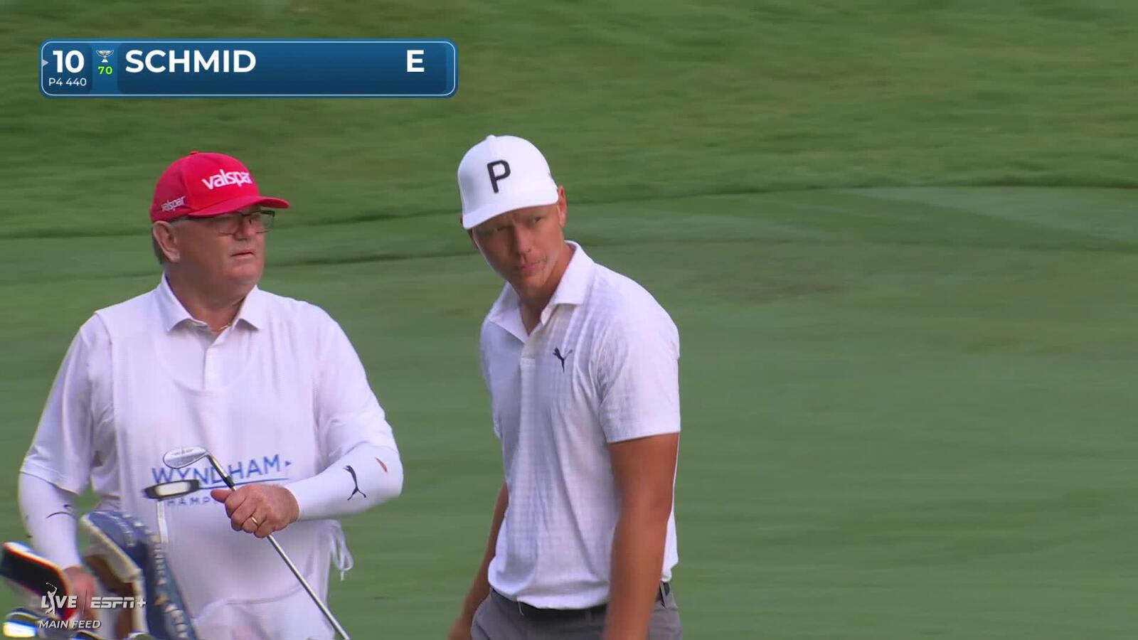 Matti Schmid | Round 1 | 10th hole | Shot 2 | 2025 Wyndham