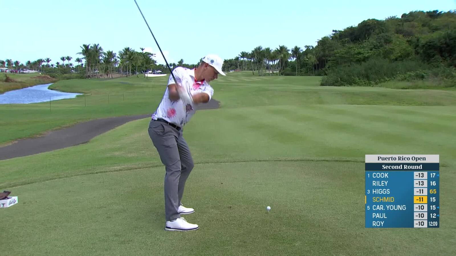 Matti Schmid | Round 2 | 16th hole | Shot 1 | 2025 Puerto Rico