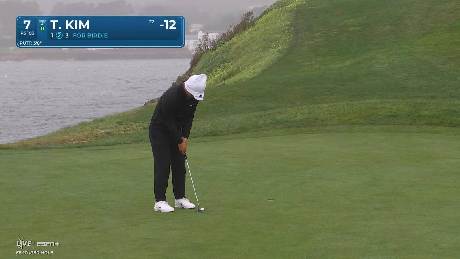 Tom Kim | Round 3 | 7th hole | Shot 2 | 2025 AT&T Pebble Beach