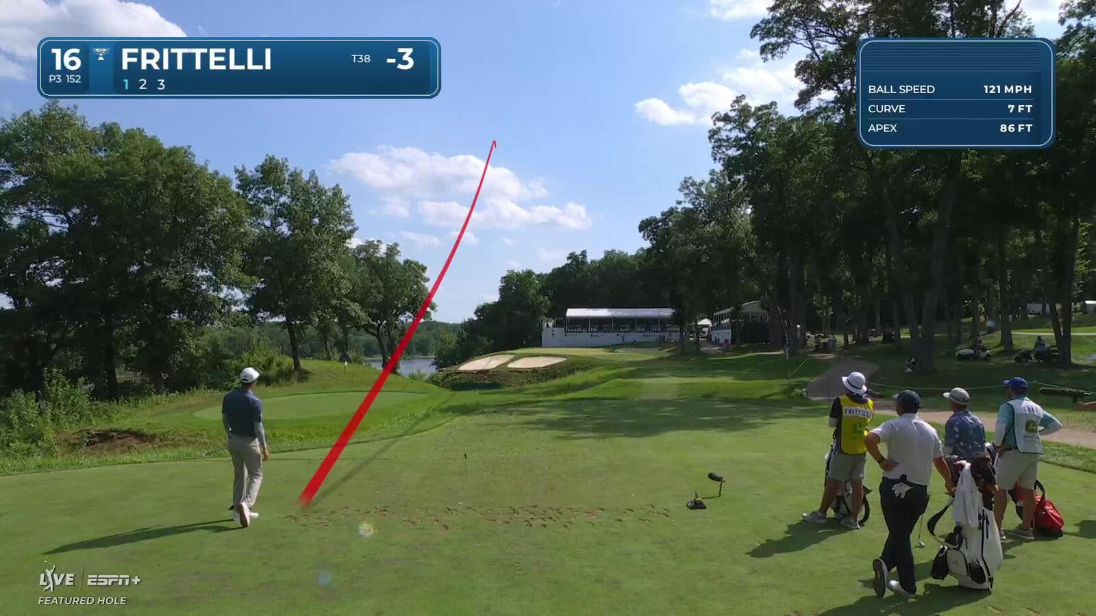 Dylan Frittelli | Round 1 | 16th hole | Shot 1 | 2025 John Deere