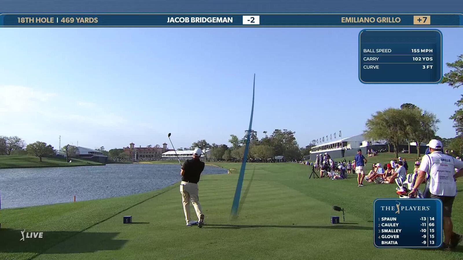 Emiliano Grillo | Round 3 | 18th hole | Shot 1 | 2025 THE PLAYERS