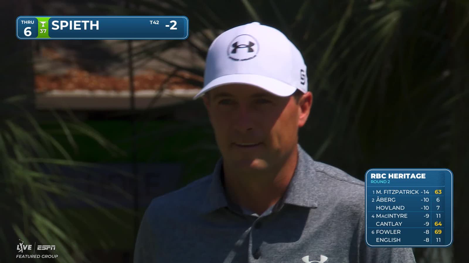 Jordan Spieth | Round 2 | 6th hole | Shot 4 | 2026 RBC Heritage