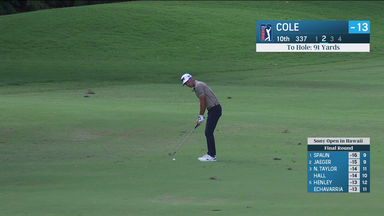 Eric Cole | Round 4 | 10th hole | Shot 2 | 2025 Sony Open