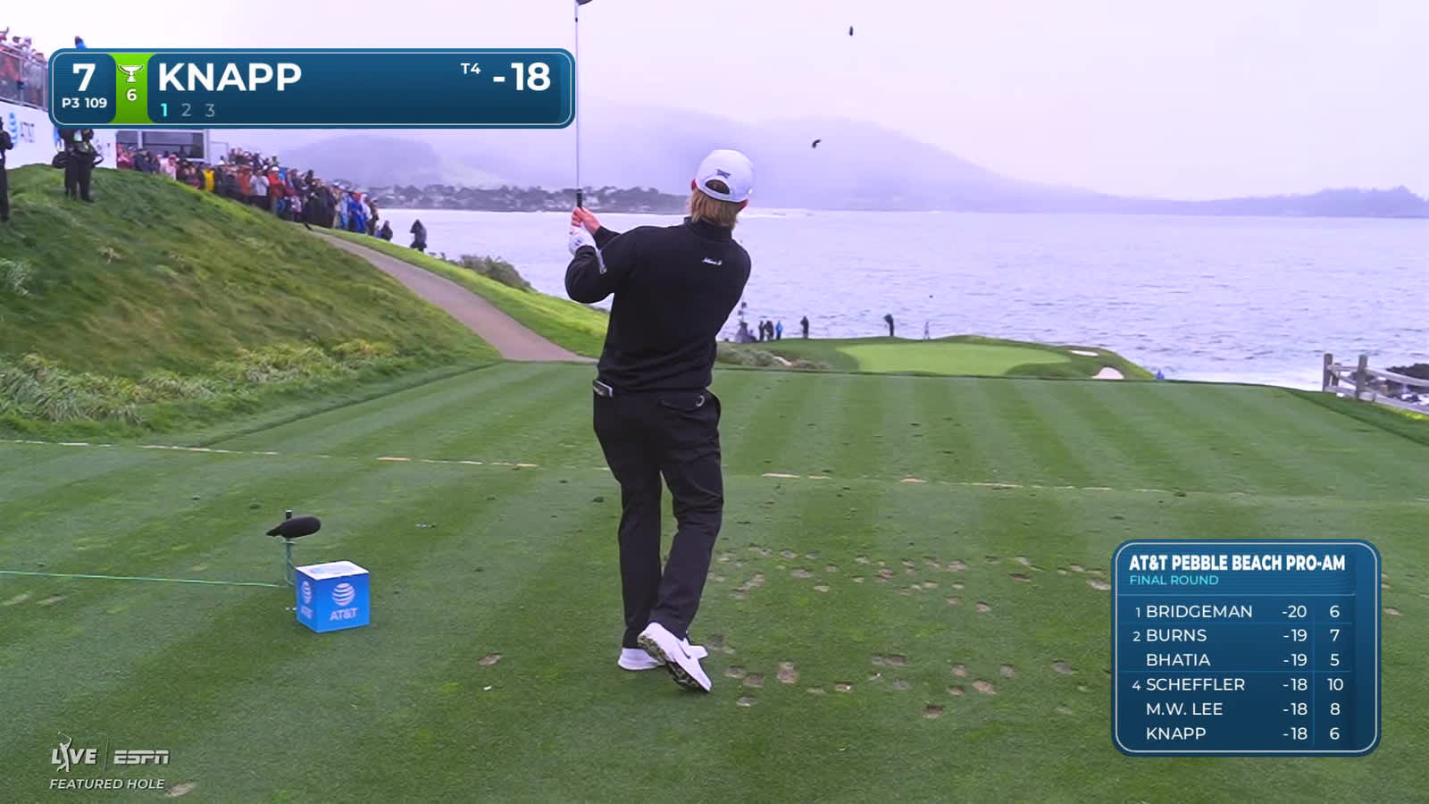 Jake Knapp | Round 4 | 7th hole | Shot 1 | 2026 AT&T Pebble Beach