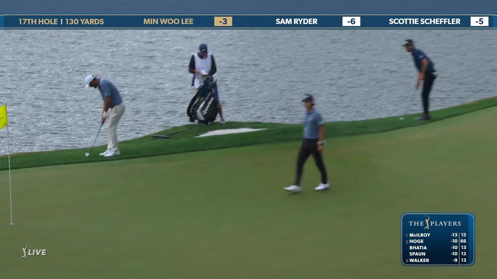 Min Woo Lee | Round 4 | 17th hole | Shot 2 | 2025 THE PLAYERS