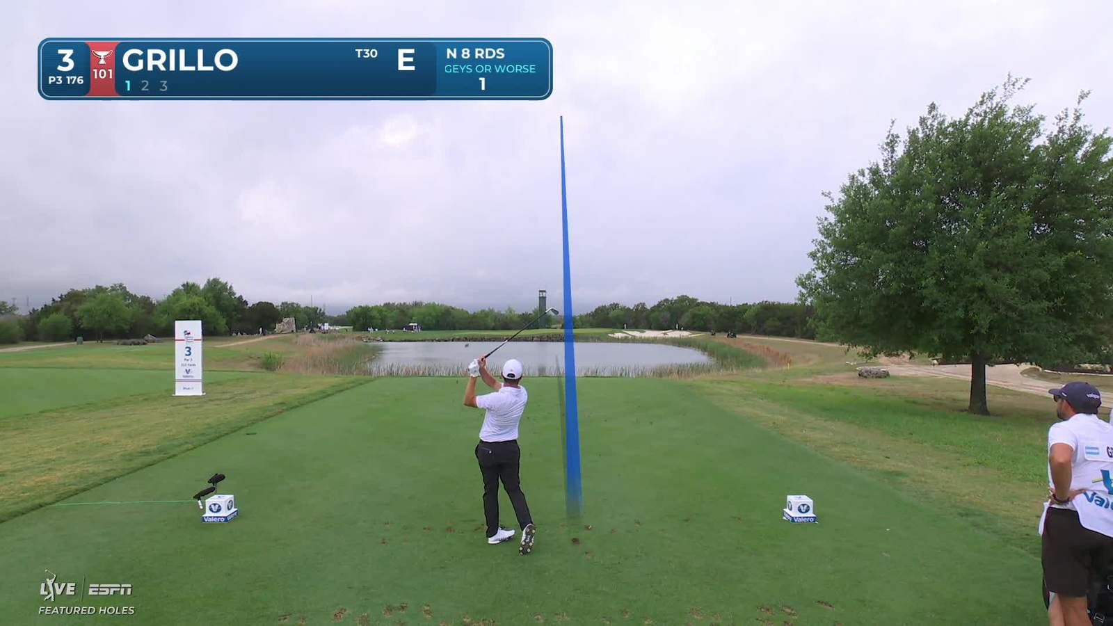 Emiliano Grillo | Round 1 | 3rd hole | Shot 1 | 2026 Valero