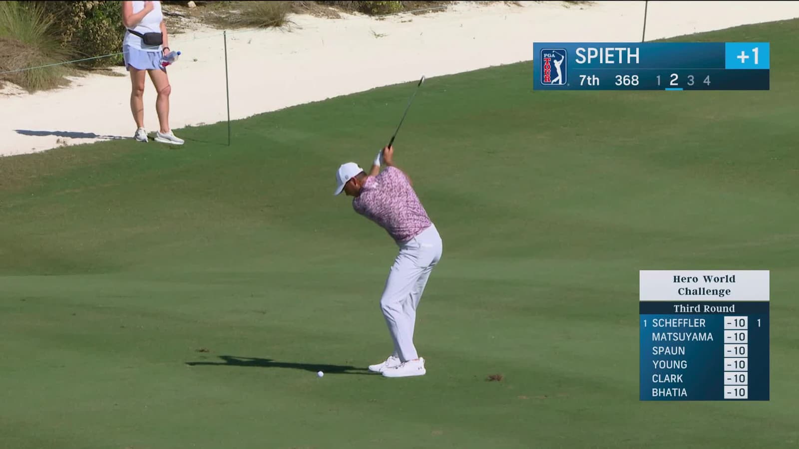 Jordan Spieth | Round 3 | 7th hole | Shot 2 | 2025 Hero World Challenge