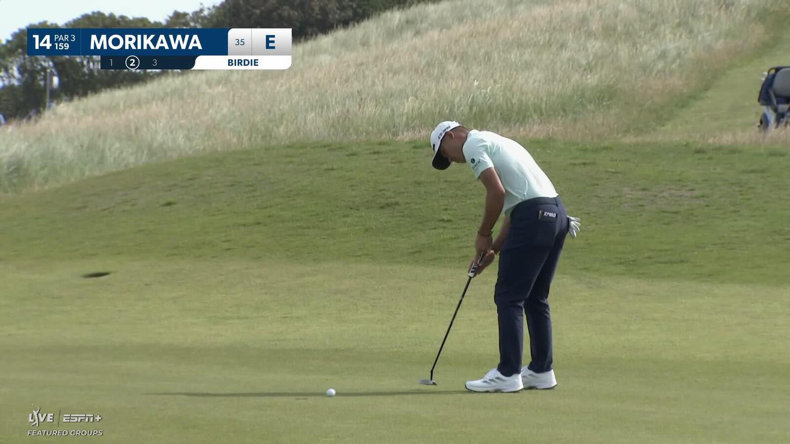 Collin Morikawa | Round 1 | 14th hole | Shot 2 | 2025 Genesis Scottish Open