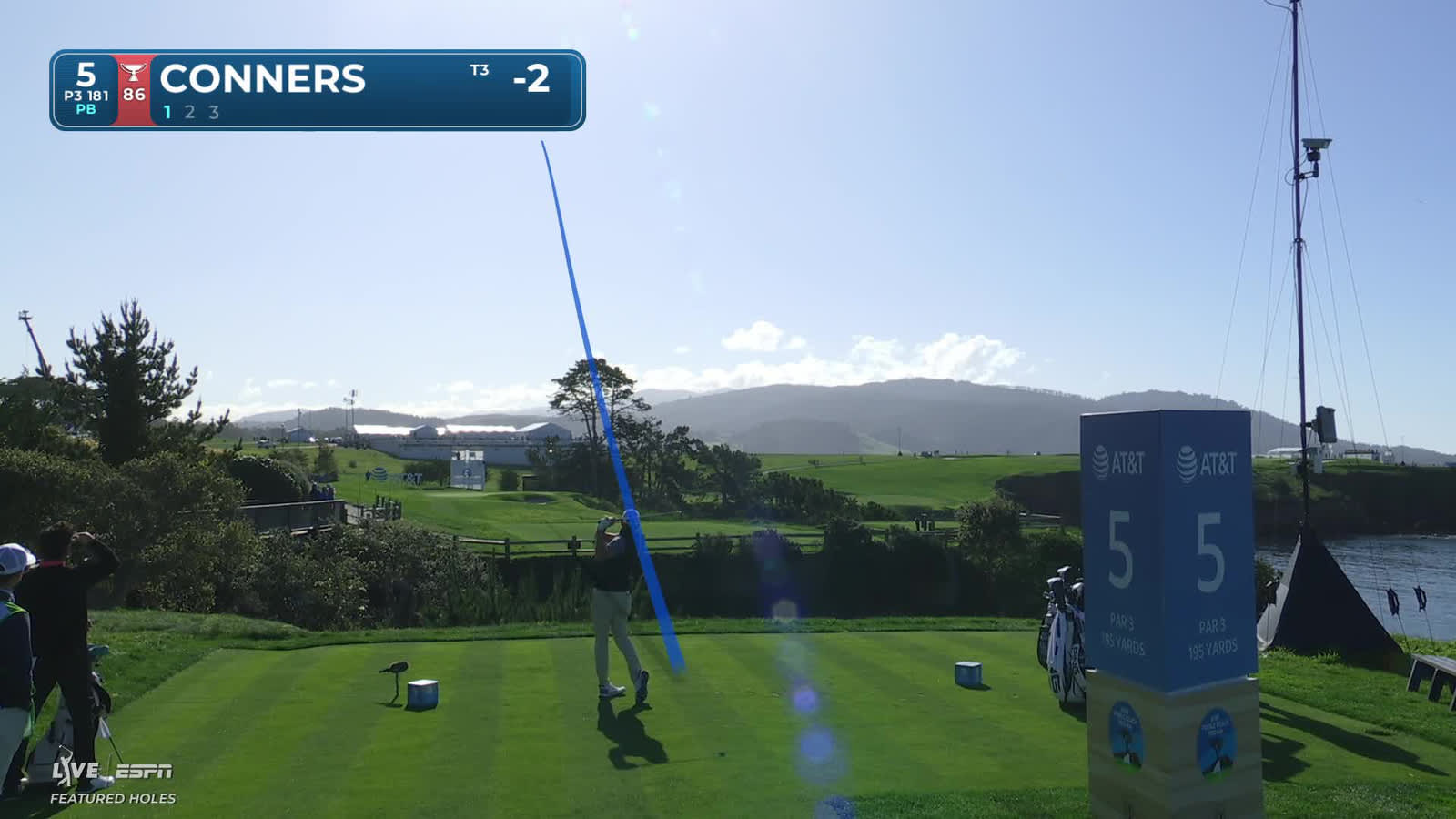 Corey Conners | Round 1 | 5th hole | Shot 1 | 2026 AT&T Pebble Beach