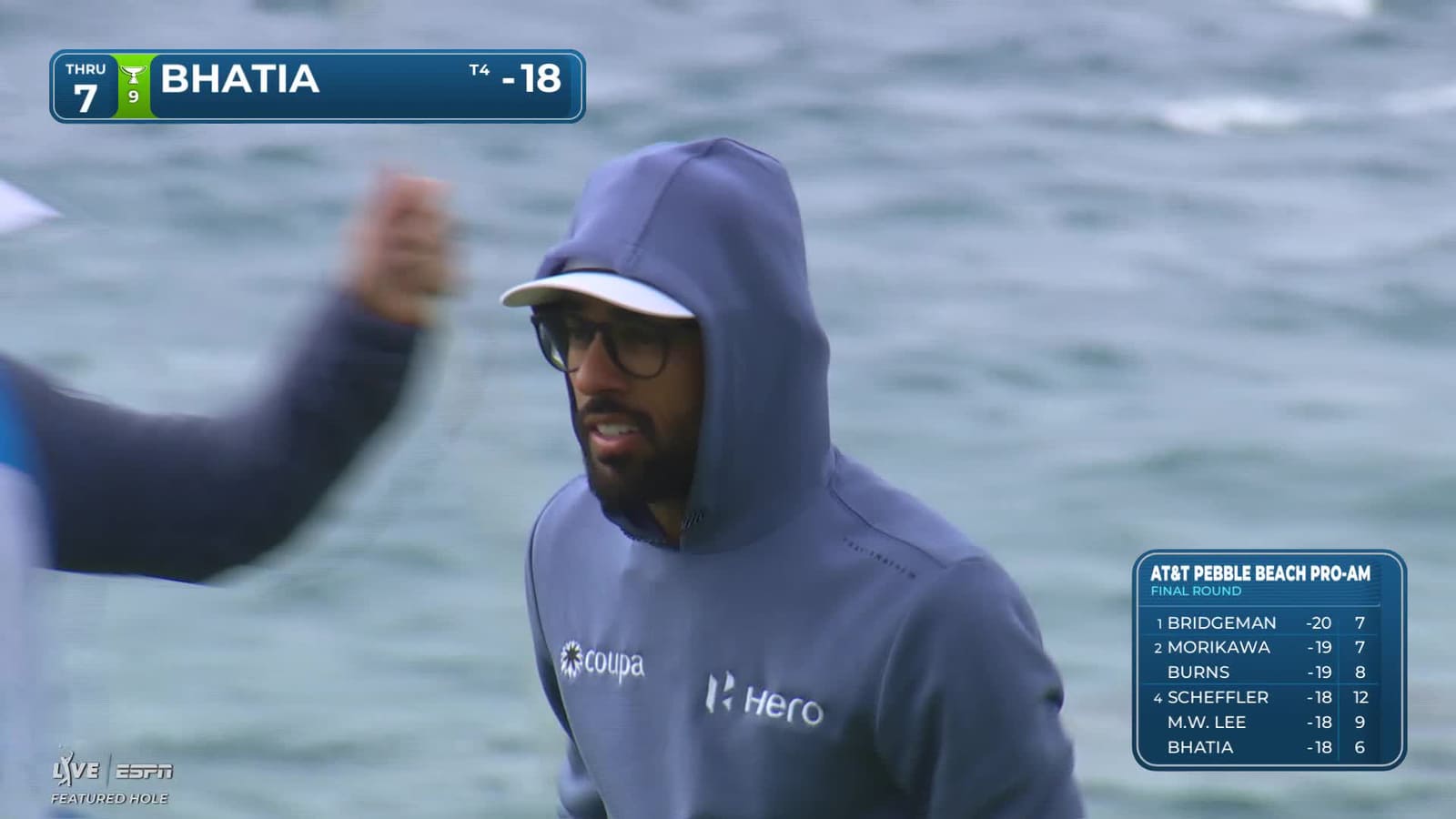 Akshay Bhatia | Round 4 | 7th hole | Shot 3 | 2026 AT&T Pebble Beach