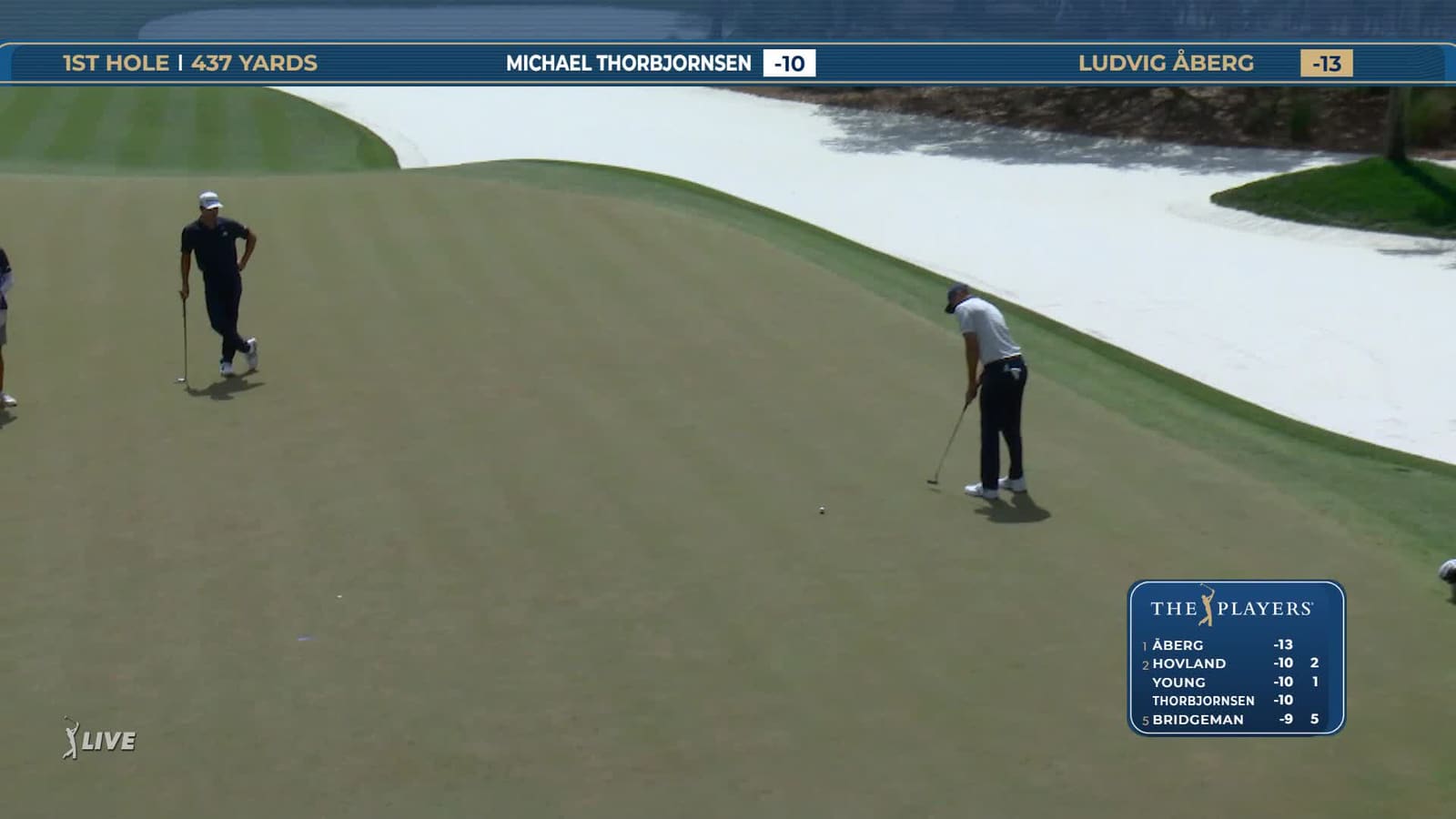 Ludvig Aberg | Round 4 | 1st hole | Shot 4 | 2026 THE PLAYERS