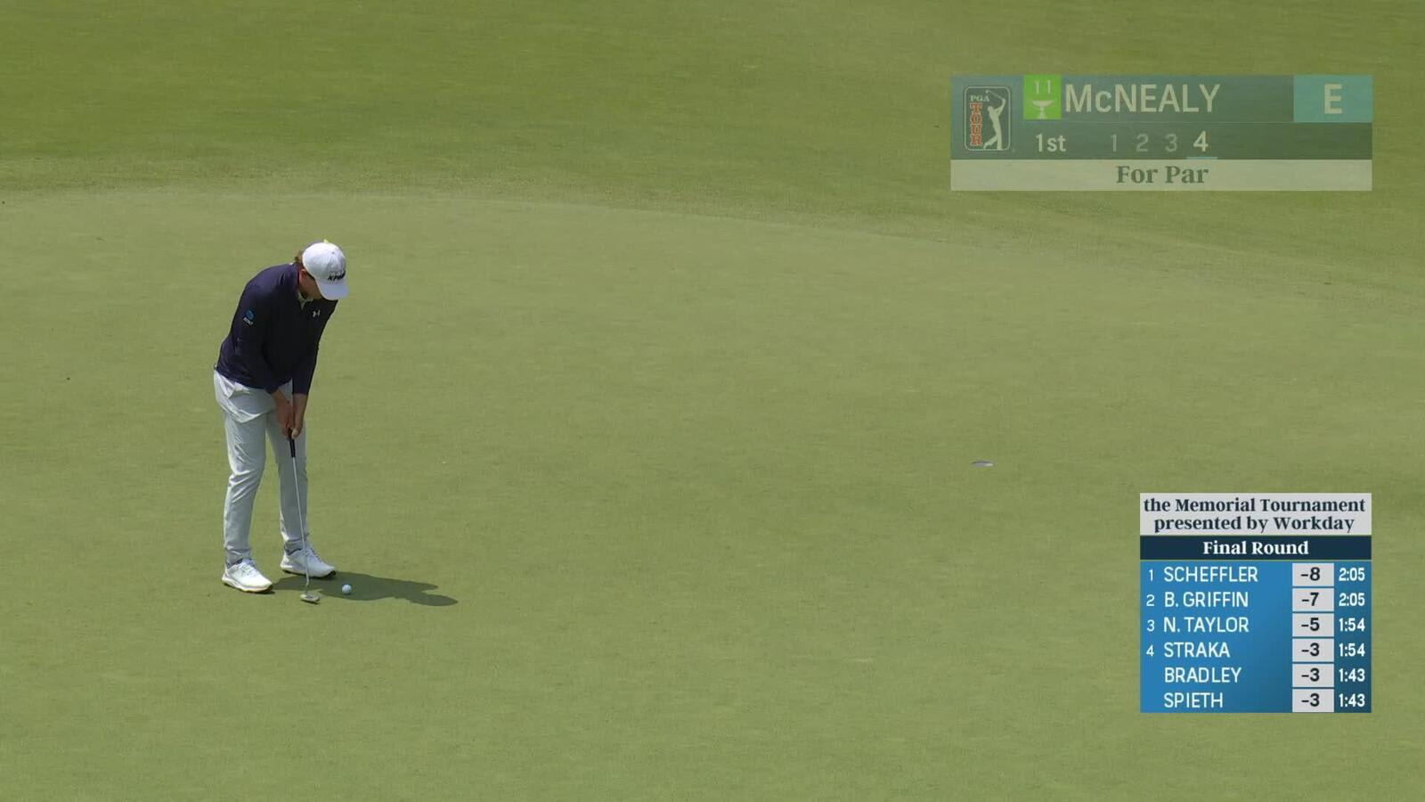 Maverick McNealy | Round 4 | 1st hole | Shot 5 | 2025 the Memorial