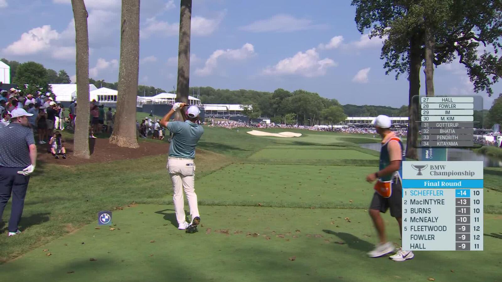 Scottie Scheffler | Round 4 | 11th hole | Shot 1 | 2025 BMW Championship
