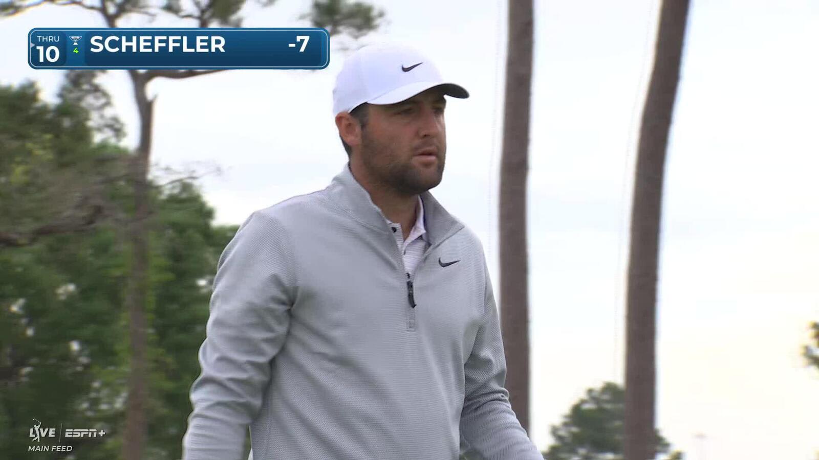 Scottie Scheffler | Round 2 | 1st hole | Shot 4 | 2025 Houston Open