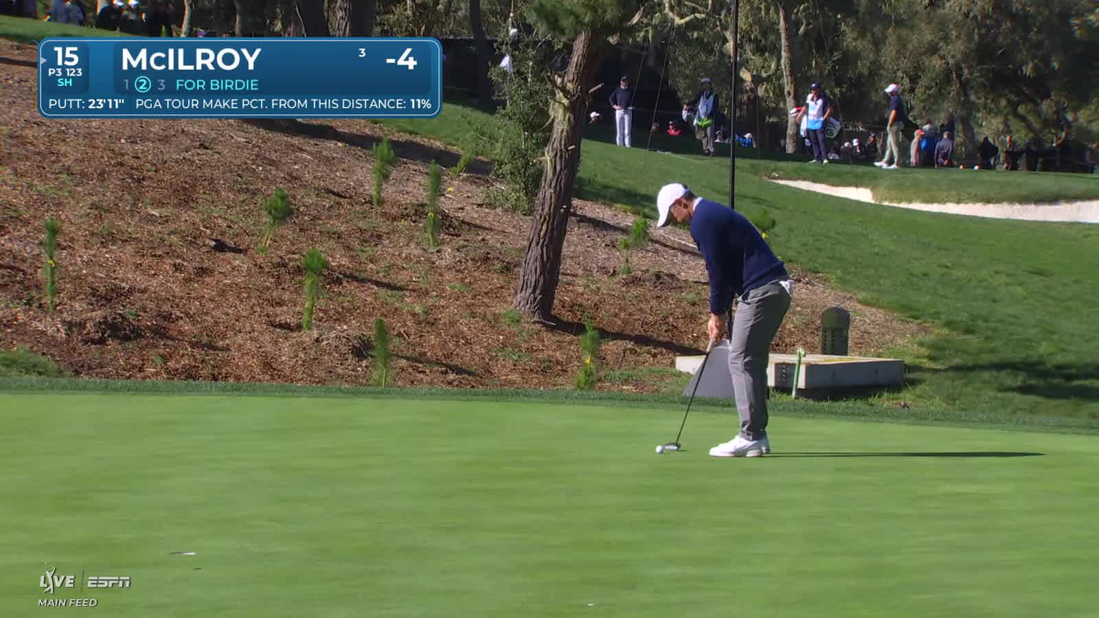 Rory McIlroy | Round 1 | 15th hole | Shot 2 | 2026 AT&T Pebble Beach