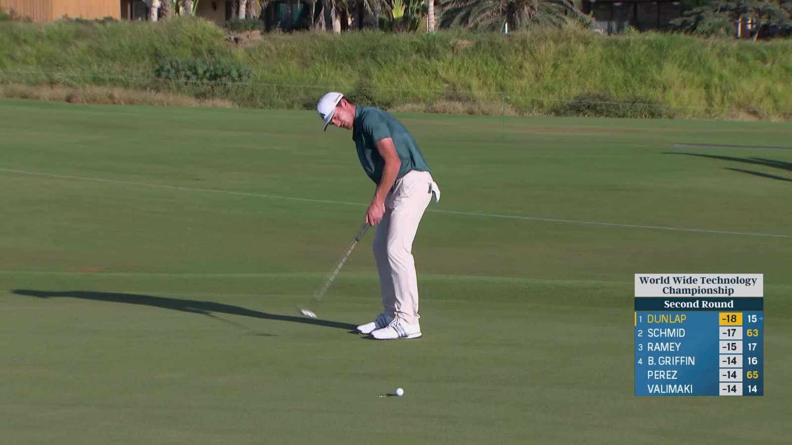 Nick Dunlap | Round 2 | 7th hole | Shot 5 | 2025 World Wide Technology