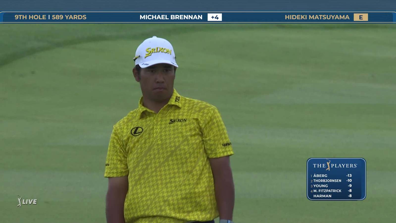 Hideki Matsuyama | Round 4 | 9th hole | Shot 3 | 2026 THE PLAYERS
