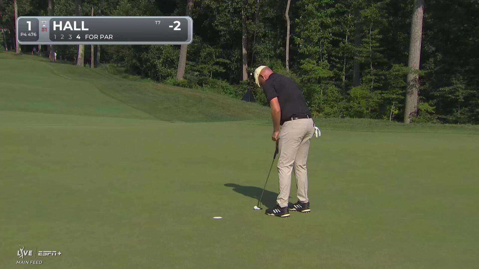 Harry Hall | Round 2 | 1st hole | Shot 4 | 2025 BMW Championship
