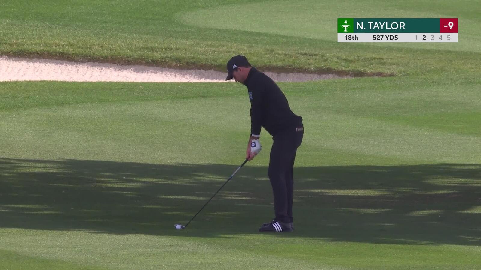 Nick Taylor | Round 4 | 18th hole | Shot 2 | 2025 AT&T Pebble Beach