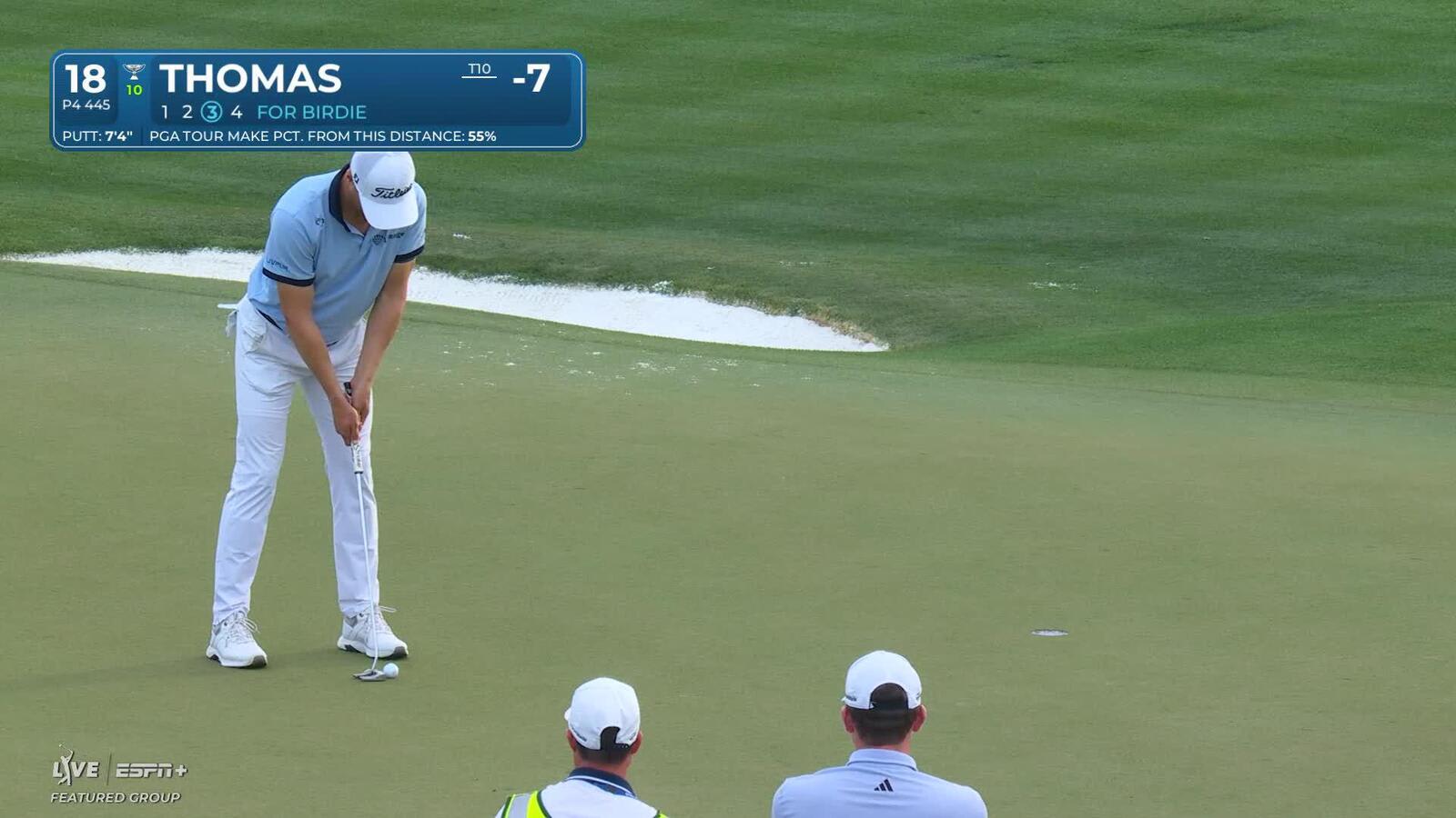 Justin Thomas | Round 2 | 18th hole | Shot 3 | 2025 WM Phoenix Open