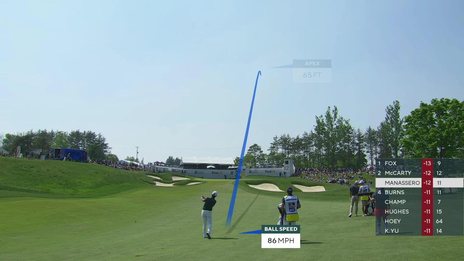 Matteo Manassero | Round 3 | 12th hole | Shot 2 | 2025 RBC Canadian