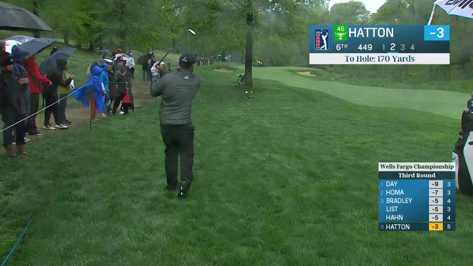 Tyrrell Hatton | 2022 Wells Fargo | Round 3 | 6th hole | Shot 2