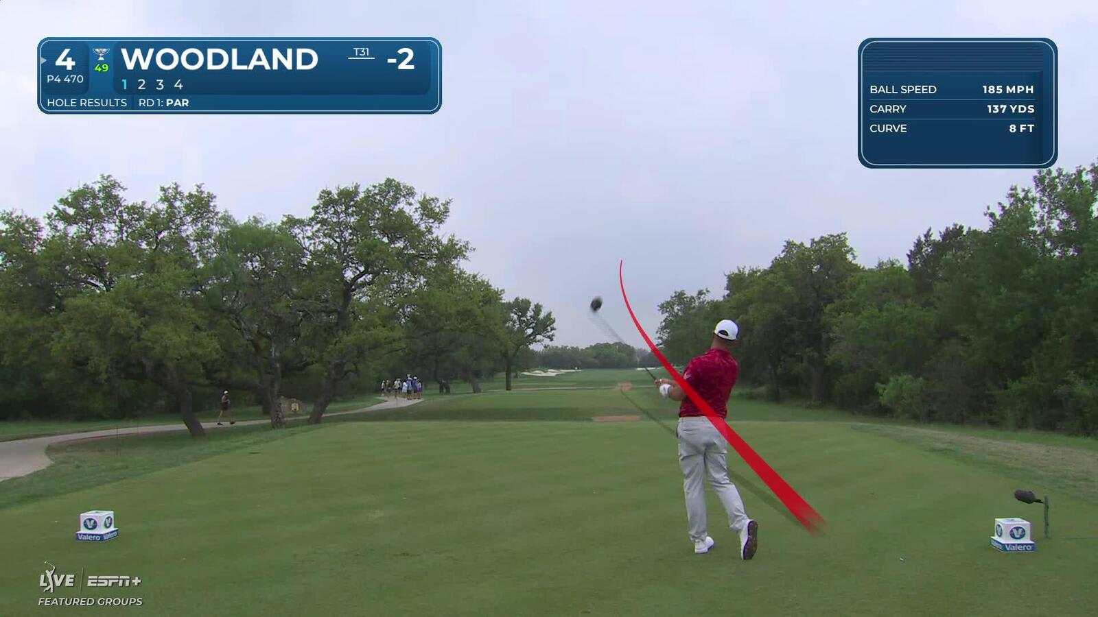 Gary Woodland | Round 2 | 4th hole | Shot 1 | 2025 Valero