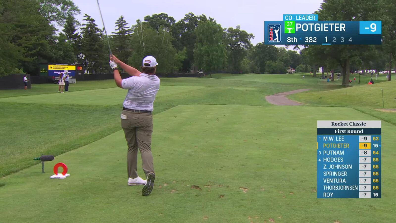 Aldrich Potgieter | Round 1 | 8th hole | Shot 1 | 2025 Rocket Classic