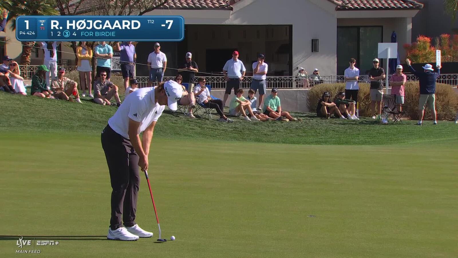 Rasmus Højgaard | Round 3 | 1st hole | Shot 4 | 2025 WM Phoenix Open