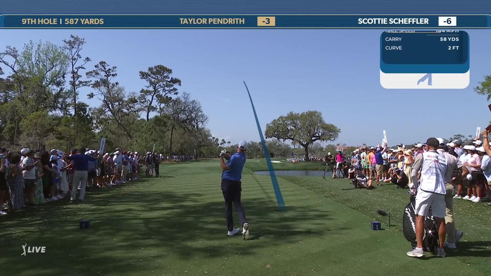 Taylor Pendrith | Round 3 | 9th hole | Shot 1 | 2025 THE PLAYERS