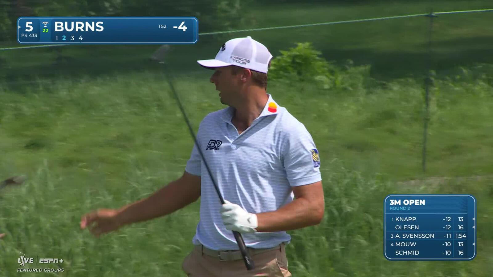 Sam Burns | Round 2 | 5th hole | Shot 2 | 2025 3M Open