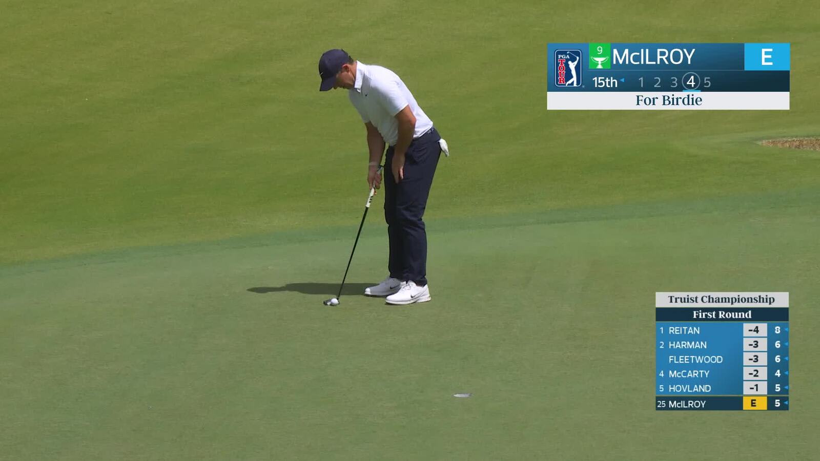 Rory McIlroy | Round 1 | 15th hole | Shot 4 | 2026 Truist Championship