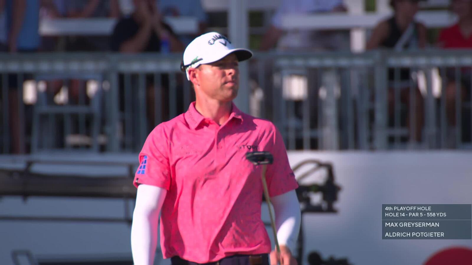 Max Greyserman | Playoff 4 | 14th hole | Shot 4 | 2025 Rocket Classic