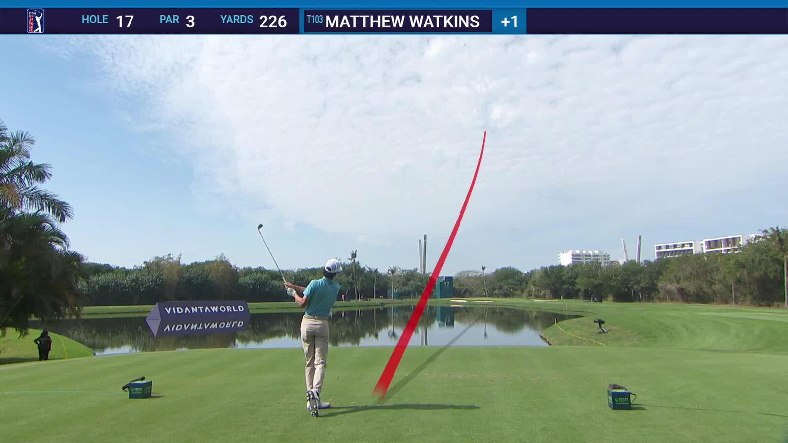 Matthew Watkins | Round 2 | 17th hole | Shot 1 | 2025 Mexico Open