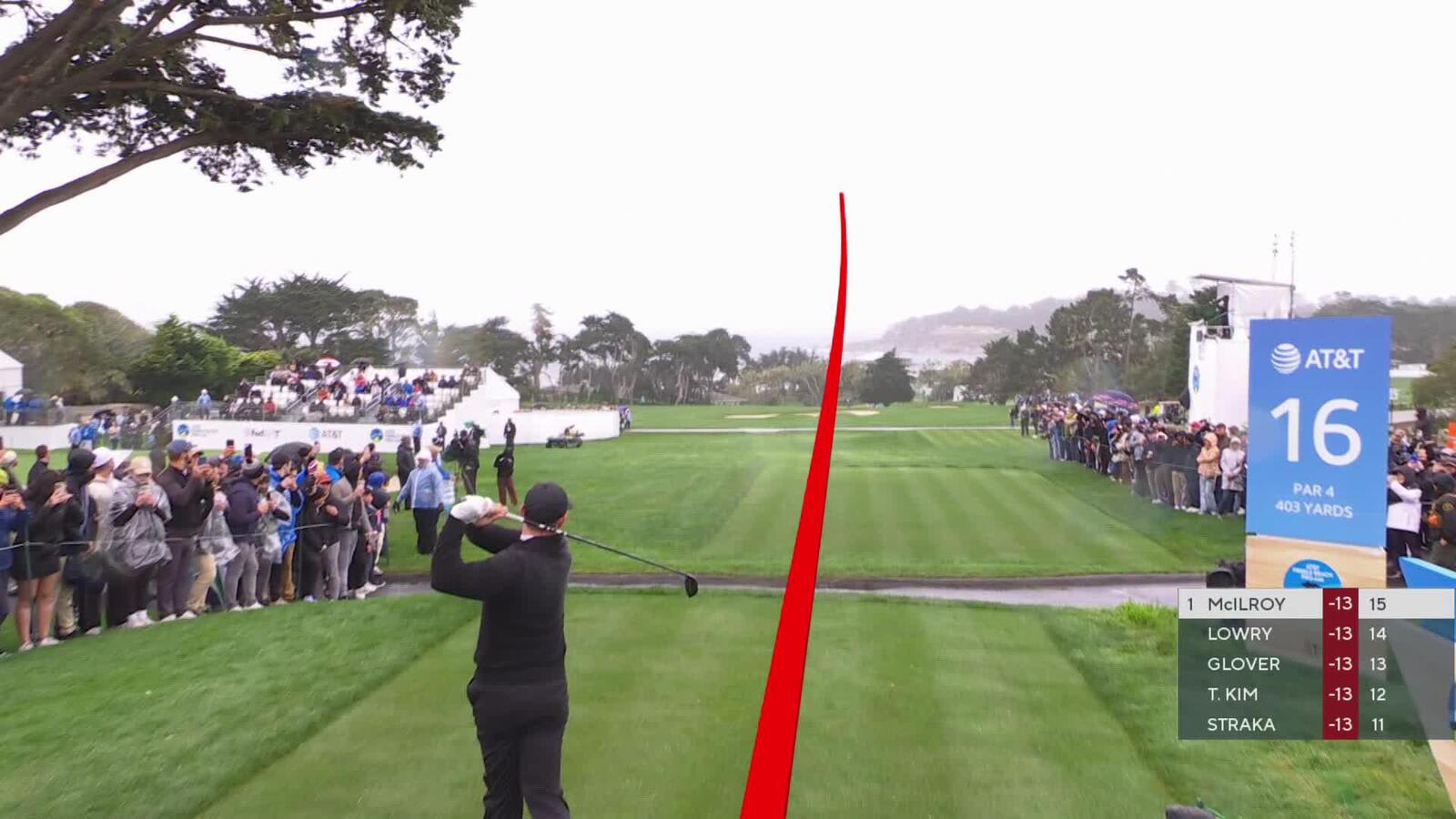 Rory McIlroy | Round 3 | 16th hole | Shot 1 | 2025 AT&T Pebble Beach