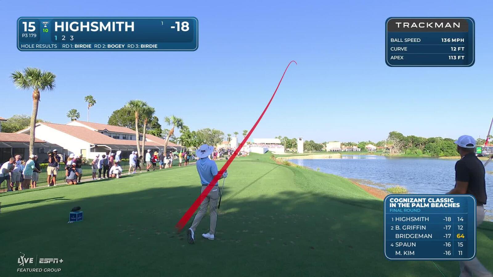 Joe Highsmith | Round 4 | 15th hole | Shot 1 | 2025 Cognizant Classic