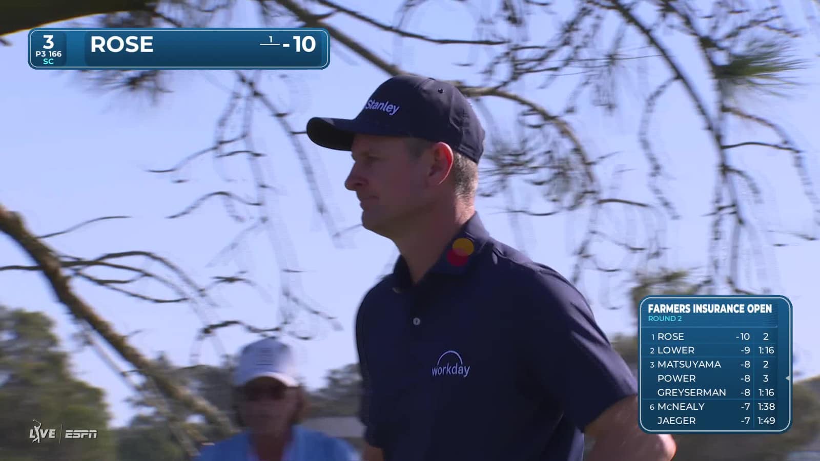 Justin Rose | Round 2 | 3rd hole | Shot 1 | 2026 Farmers