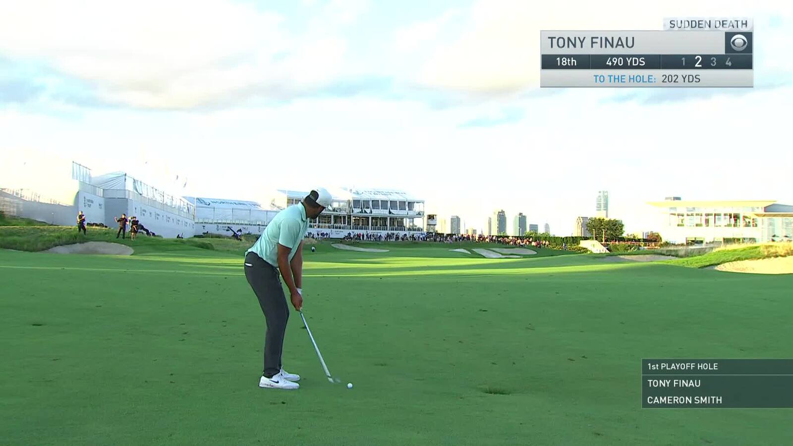 Tony Finau | 2021 NORTHERN TRUST | Playoff 1 | 18th hole | Shot 2