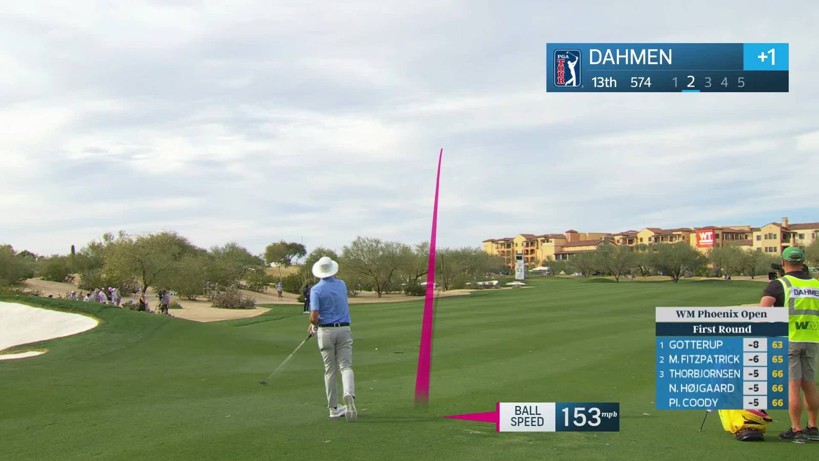 Joel Dahmen | Round 1 | 13th hole | Shot 2 | 2026 WM Phoenix Open