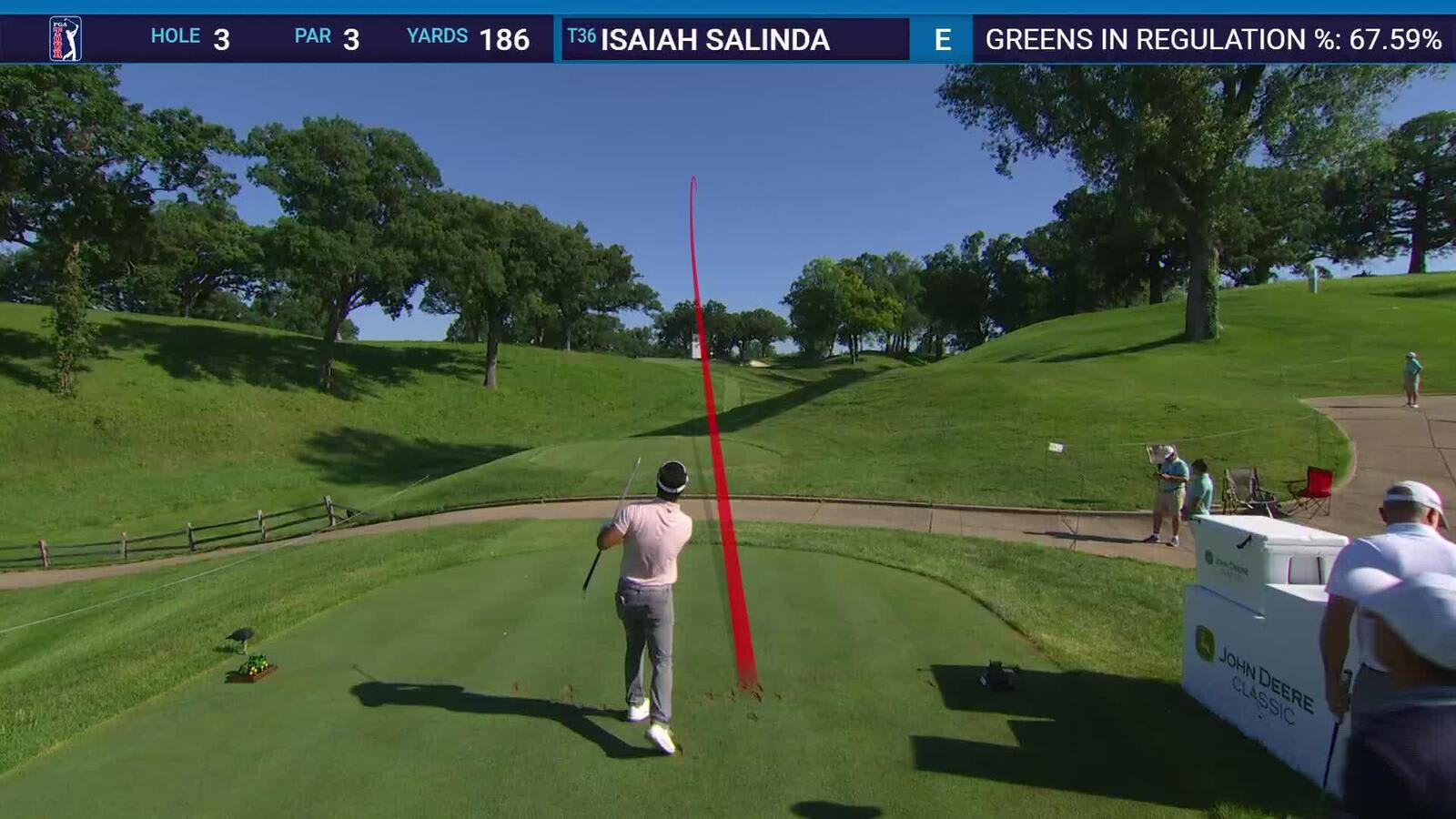 Isaiah Salinda | Round 1 | 3rd hole | Shot 1 | 2025 John Deere