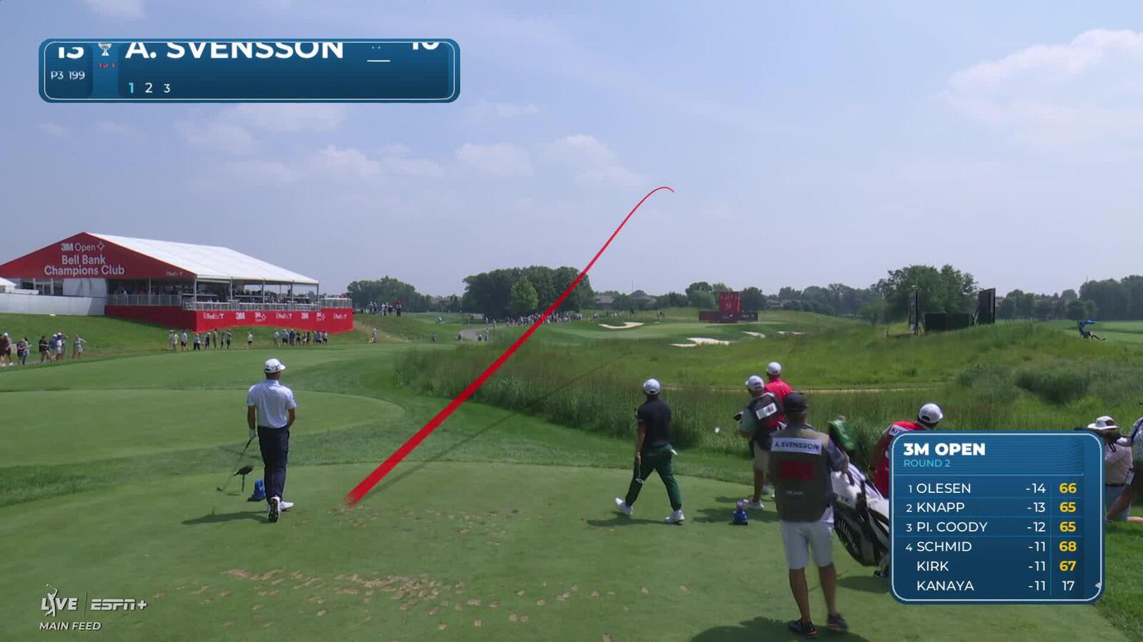 Adam Svensson | Round 2 | 13th hole | Shot 1 | 2025 3M Open