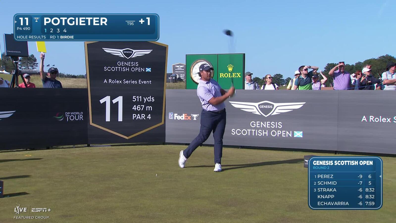 Aldrich Potgieter | Round 2 | 11th hole | Shot 1 | 2025 Genesis Scottish Open