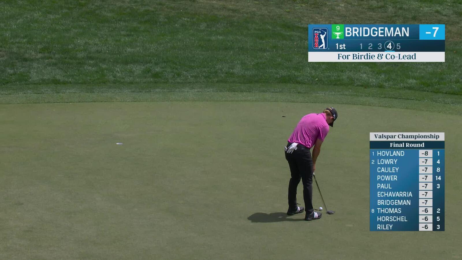 Brigdeman Jacob Bridgeman | Round 4 | 1st hole | Shot 5 | 2025 Valspar