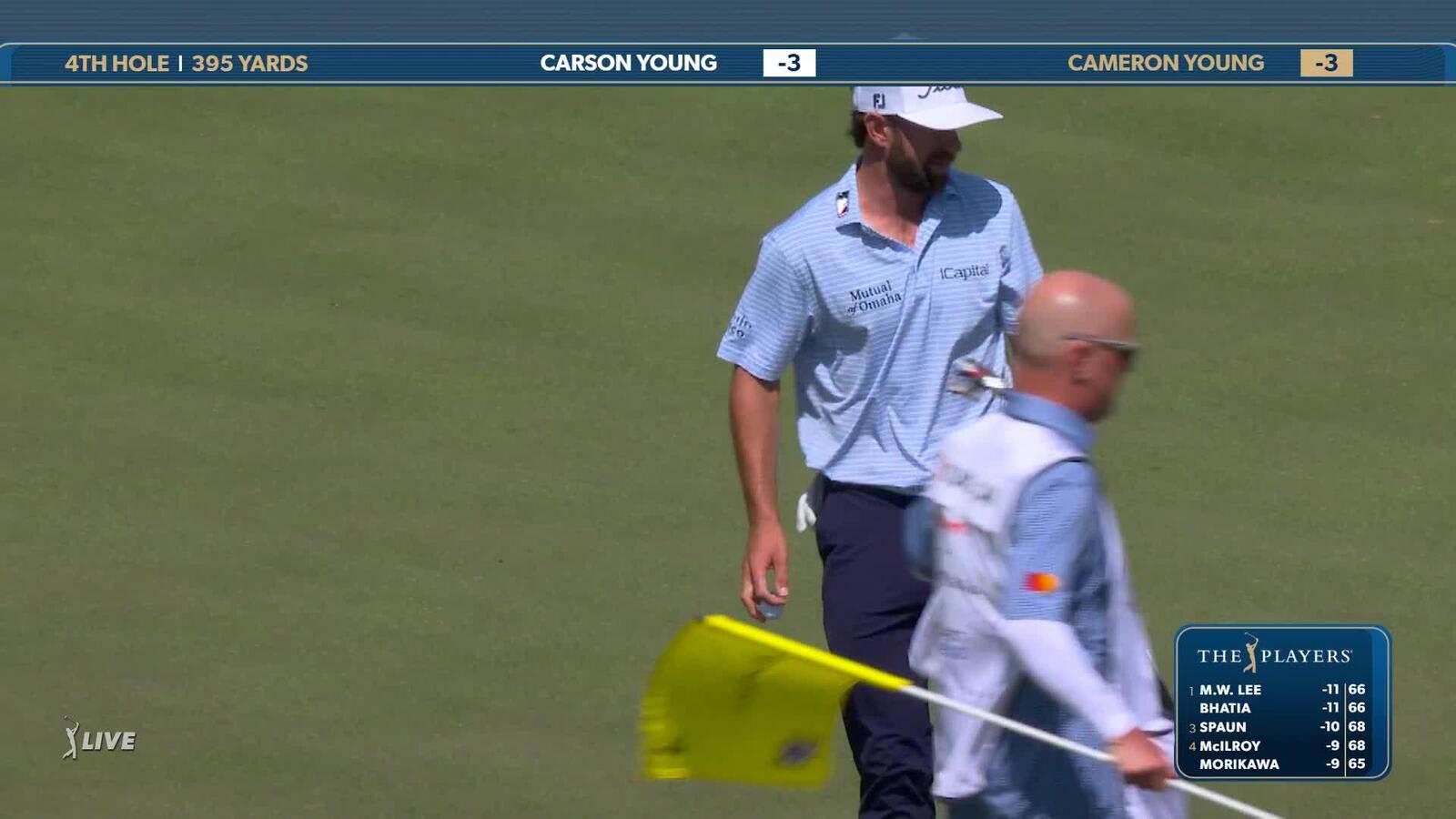 Cameron Young | Round 3 | 4th hole | Shot 4 | 2025 THE PLAYERS