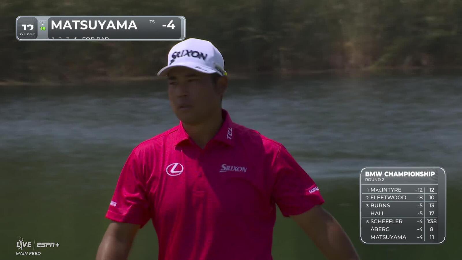Hideki Matsuyama | Round 2 | 12th hole | Shot 4 | 2025 BMW Championship