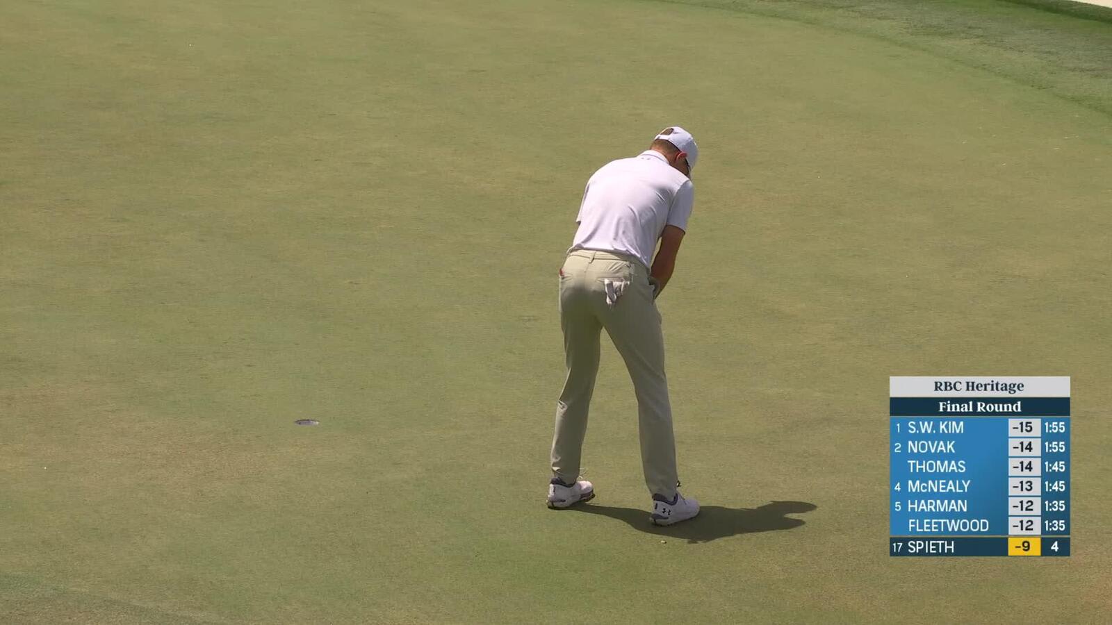 Jordan Spieth | Round 4 | 5th hole | Shot 5 | 2025 RBC Heritage